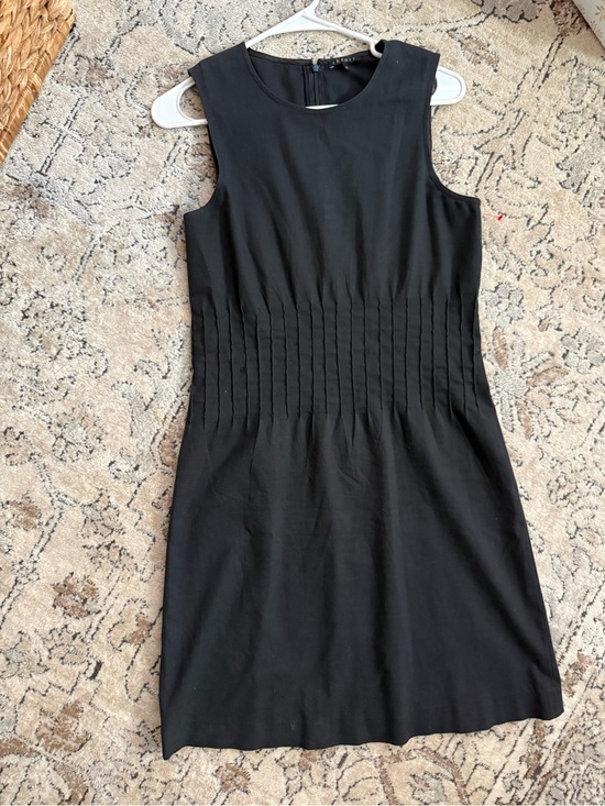 Theory Dresses & Skirts - Theory Cotton A-Line Black Sleeveless Boat Neck Midi Dress